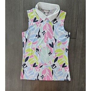 Women's Tommy Baham Golf Active  Shirt Small Sleeveless Collared Pickleball